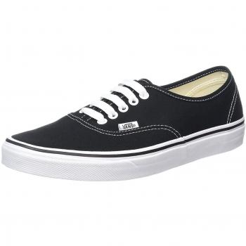 Vans Authentic Black/White Men's Sneakers - Casual, Low-Top, Size 43 EU