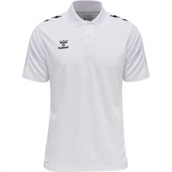Polo Hummel Core XK Functional Blanco Unisex Adulto Manga Corta