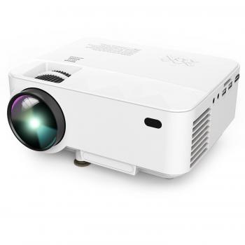 Proyector, Actualizado DBPOWER T21 Mini Proyector LCD de, Multimedia Home Theater Video Proyector de Apoyo 1080P HDMI USB Tarjeta TF VGA AV para Teatro En Casa TV Juego iPhone Smartphone