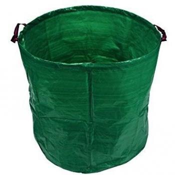 Saco de Desechos de Jardín 272 L con Borde Superior Reforzado, Poliéster Verde