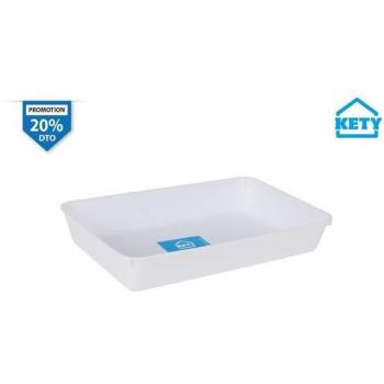 Cubeta Nevera Mediana Blanca Kety - Resistente, Duradera y Versátil - Fácil de Limpiar y Ergonómica