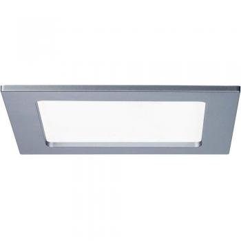 Panel LED Empotrable Cuadrado 12W 4000K IP44 Cromo Mate 165x165mm