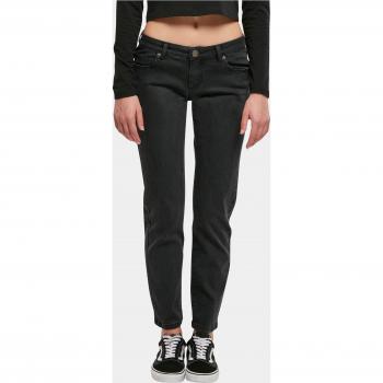 Urban Classics Women's Low Waist Straight Black Denim Jeans W28L31
