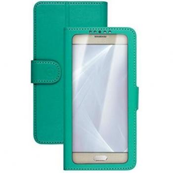 Celly UnicaView - Funda Universal con Ventana Frontal con Sistema Slide Touch para Smartphone de 5.0-5.5, Tiffany
