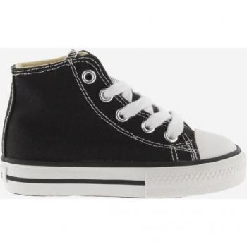 Victoria TRIBU BOTIN LONA Deportivas Planas niño Negro - Zapatillas de lona abotinadas con puntera de goma