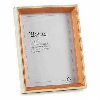 Marco de Fotos Estándar 17 x 22 x 3 cm Cristal Marrón Blanco Madera MDF (6 Unidades)