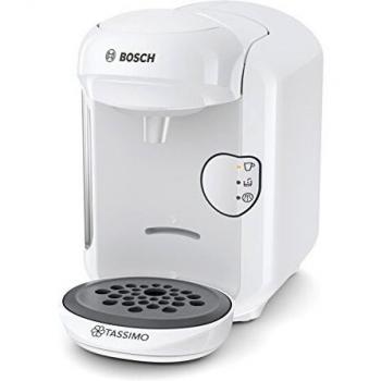 Bosch Tassimo Vivy 2 TAS1404 - Cafetera Automática Multibebidas con Diseño Compacto, Color Blanco, Capacidad de 0.7L y Programa de Descalcificación y Limpieza