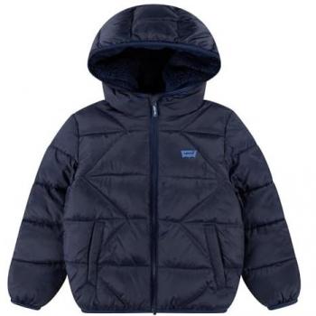 Levi's Kids Chaqueta Acolchada con Forro Sherpa Azul a Cuadros para Niños de 12 años