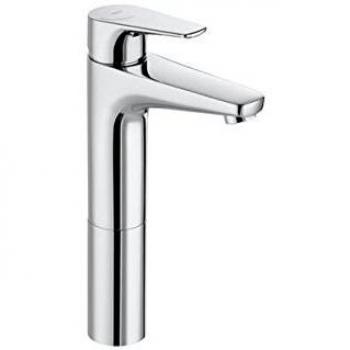 Roca A5A3790C00 Mezclador Lavabo, Caño Alto, Cuerpo Liso, Cold Start, Colección Atlas, Cromado