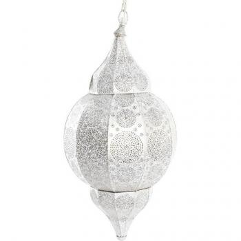 Lámpara de Techo de Hierro 31x31x64 cm Dorada y Blanca 50 W DKD Home Decor