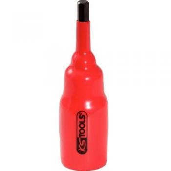 KS Tools 117.1154 Llave de vaso con punta de 1/2 y aislamiento protector para tornillos con encastre hexagonal, 8 mm, largo 95 mm