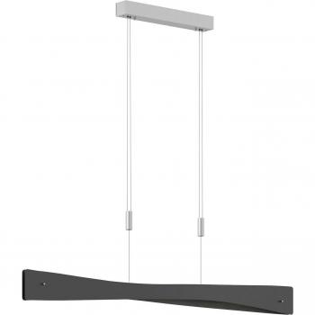 Lámpara colgante LED Lian, negro/aluminio, diseño moderno, fabricada en aluminio, adecuada para salón y comedor