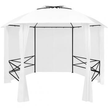 vidaXL Garden Marquee with Curtains 360x312x265 cm White 180 g/m²