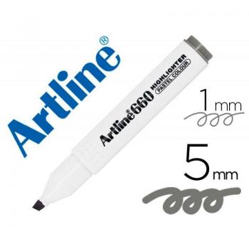Rotulador Artline Fluorescente EK-660 Gris Pastel Punta Biselada