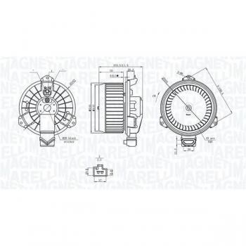 Ventilador de habitáculo MAGNETI MARELLI 069412749010 - Ventilador interior para automóviles, compatible con múltiples modelos, eficiente en la circulación de aire, fácil instalación, diseño compacto y duradero