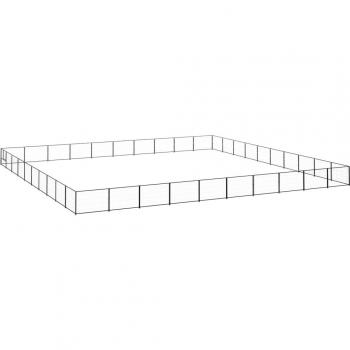 vidaXL Dog Kennel Black 100 m² Steel