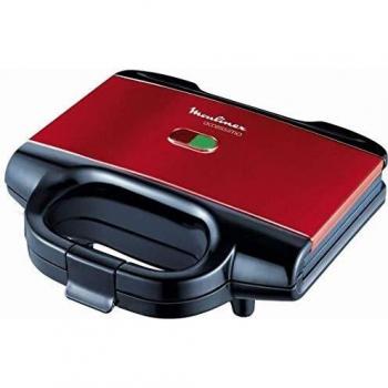 Moulinex Accessimo SM180811 Sandwichera, 650 W, Revestimiento Antiadherente, Rojo/Negro
