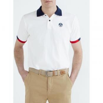 Polo Hombre Algodón Orgánico North Sails con inscripción bajo cuello