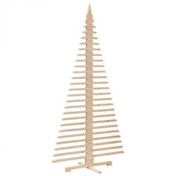 vidaXL Wooden Christmas Tree for Decoration 210 cm Solid Wood Pine