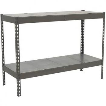 Estantería Industrial Simon Rack 900x1500x750 mm, 600 kg de Punto Flexión, 2 Estantes, Metal Gris/Galvanizado