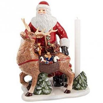 Villeroy & Boch Christmas Toys Memory Musical Santa with Deer Figurine