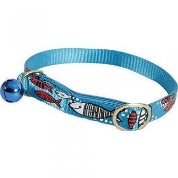 Collar de nylon ajustable para gatos Zolux Sardine color turquesa 10mm/30cm