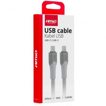 Cable USB-C a USB-C 60W 300cm AMiO 04293