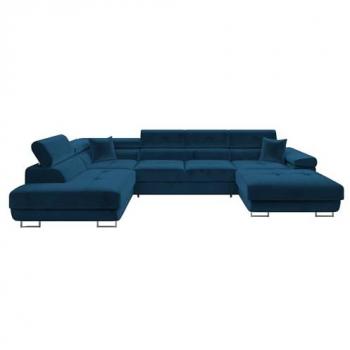 Sofá rinconero Comfivo S103 con función de descanso y caja de ropa de cama, 346 x 203 x 70 cm