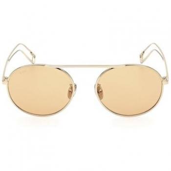 Tod's Women's Sunglasses Shiny Deep Gold / Brown 140mm Model TO0346