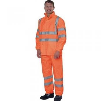 Chaqueta de Lluvia de Alta Visibilidad PREVENT Naranja Talla L