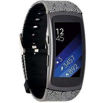 Greatfine Silicona Muñequera de Repuesto Reemplazo Deportes Wristband Correa de reloj Pulsera para Samsung Gear Fit2 Accessory Reloj Band