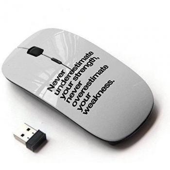 KOOLmouse [ Ratón óptico 2.4G inalámbrico ] [ Strength Weakness Text Inspiring Never ]