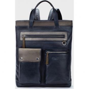 Pikolinos - Mochila de piel azul para hombre