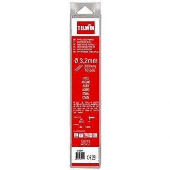 Telwin 802619 Electrodos rutiles en acero para soldar, 10 piezas, D. 3.2 mm