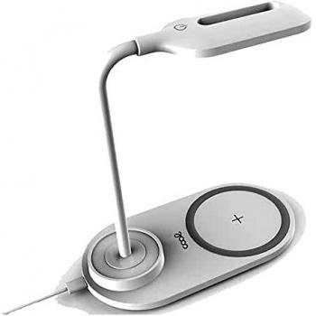 Lámpara LED + Base Carga Inalámbrica Qi Cool Blanco