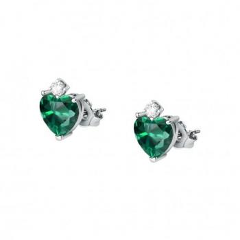 Pendientes de Mujer Morellato Tesori en Plata 925 con Circonitas y Diseño de Corazón - SAIW164