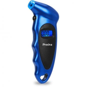 Manómetro con Pantalla Digital Iluminada, Preciva Digital de Presión de Neumáticos Manómetro，100 PSI Portátil con Pantalla LCD Iluminada, Para Motocicletas, Automóviles, Bicicleta y Coche etc.– Azul