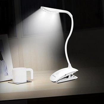 Lámpara Escritorio LED,Mospro De Mesa/Mesilla Para Estudio,Lectura,Leer Con Pinza Portátil Cuidado Para Los Ojos Ahorro Energía Iluminación Ajustable