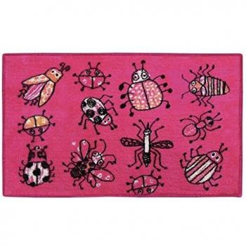 Laroom Alfombra, Polyester-Acrylic y ThermoPlastico Rubber, Fucsia