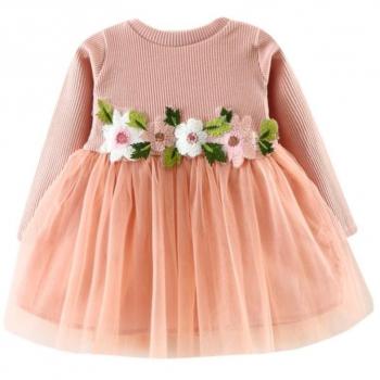 K-youth® Vestidos Bebé Niña Floral Tutú Princesa Vestidos de Manga Larga Otoño Invierno Ropa