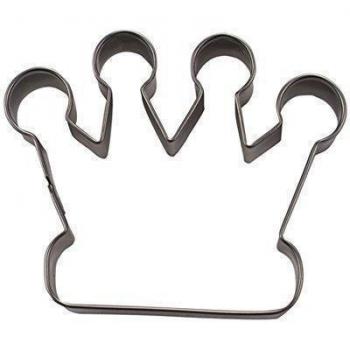 Staedter - Molde para Galletas en Forma de Corona, Color Plata, Acero Inoxidable, Plateado, 7,5 cm