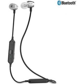 iLuv inalámbrico Bluetooth Auriculares in-Ear con micrófono, Color Plateado