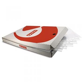 Caja 100 Fundas Plástico Cristal A4 Multitaladro PP Calidad Estándar Lomo Reforzado 16 Taladros