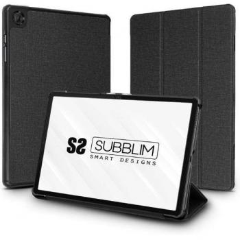 Subblim Shock Case Funda para Samsung Galaxy Tab A8 10.5 X200/X205, Color Negro, Fácil Instalación con Clip, Material Resistente Cloth, Carcasa Trasera Rígida, Interior