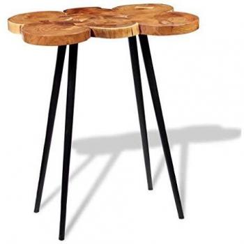 vidaXL Mesa de Bar Tronco Madera Maciza de Acacia 99x60x110 cm Auxiliar Centro