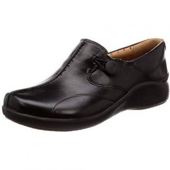 Clarks Un.loop2 Walk, Mocasines para Mujer, Negro Black Leather, 35.5 EU