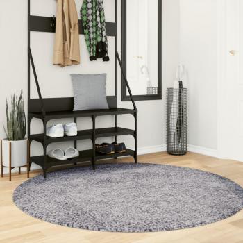 Alfombra de pelo largo moderna PAMPLONA Ø 160 cm Color Antracita, Beige, Crema y más Alfombras de área para Sala de Estar, Dormitorio, Habitación y Salón