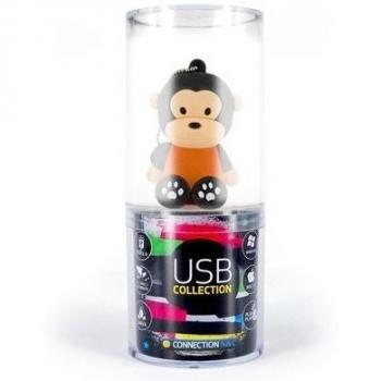 Connection - Memoria usb 16gb connection monkey negro naranja usb 2.0 cn304