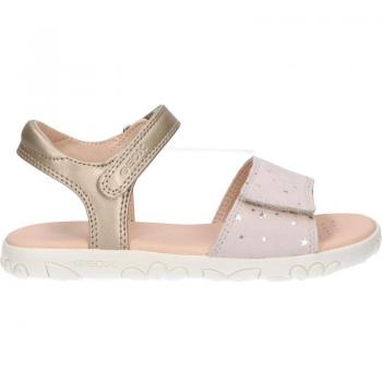 Sandalia Geox Haiti J028ZA Rosa - Piel de Primera Calidad, Sandalias de Niña GEOX J028ZA 007NF J SANDAL HAITI C0208 PLATINIUM-BEIGE