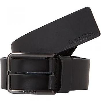 Calvin Klein Warmth 35mm Black Leather Belt for Men, Size 90 cm
